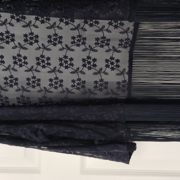 DIVIDED H&M WOMEN'S LACE SWEATER CARNIGAN NAVY BLUE SIZE LARGE - Picture 2 of 5